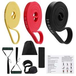 Resistance Bands Set, 3 Different Levels of Fitness Bands, Resistance Bands with Door Anchors, 2 Handles, Storage Bag and Training Instructions, Used for Strength Training, Yoga, Stretching