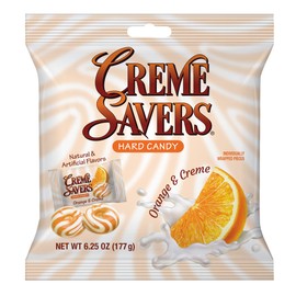Creme Savers Orange and Creme Hard Candy | The Taste of Fresh Orange Swirled in Rich Cream | The Original Classic Creme Savers Brought To You By Iconic Candy | 6.25oz Bag (12 Count)
