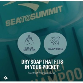 Sea to Summit Pocket Shampoo Conditioner (3-Pack) Dry Backpack Travel 50 Leaves
