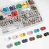 NXTOV 120 Sets Snap Buttons, 15mm Leather Snap Fasteners Kit