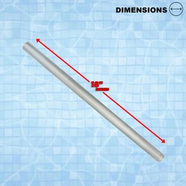 Poolzilla 5 Pack 18" Aluminum Tubes Without Anchor for Pool Safety Cover Installation, Made of Durable Aluminum, Extra Long