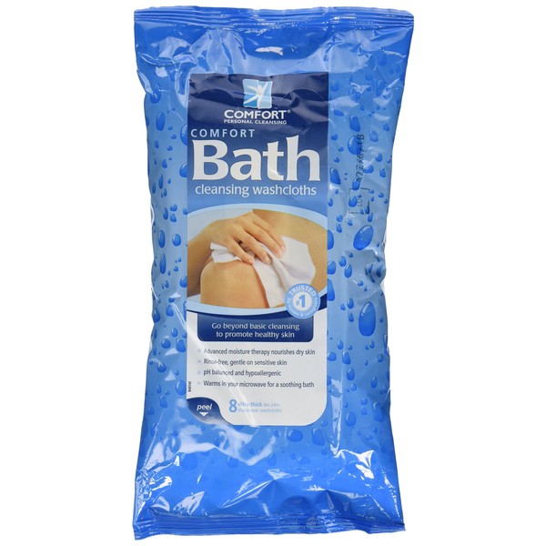 Comfort Bath Cleansing Washcloths 8-Count