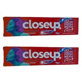 2 x 90g Closeup Ever Fresh Red Hot Toothpaste, Family Pack Toothpaste Cleans Protects and whitens Teeth
