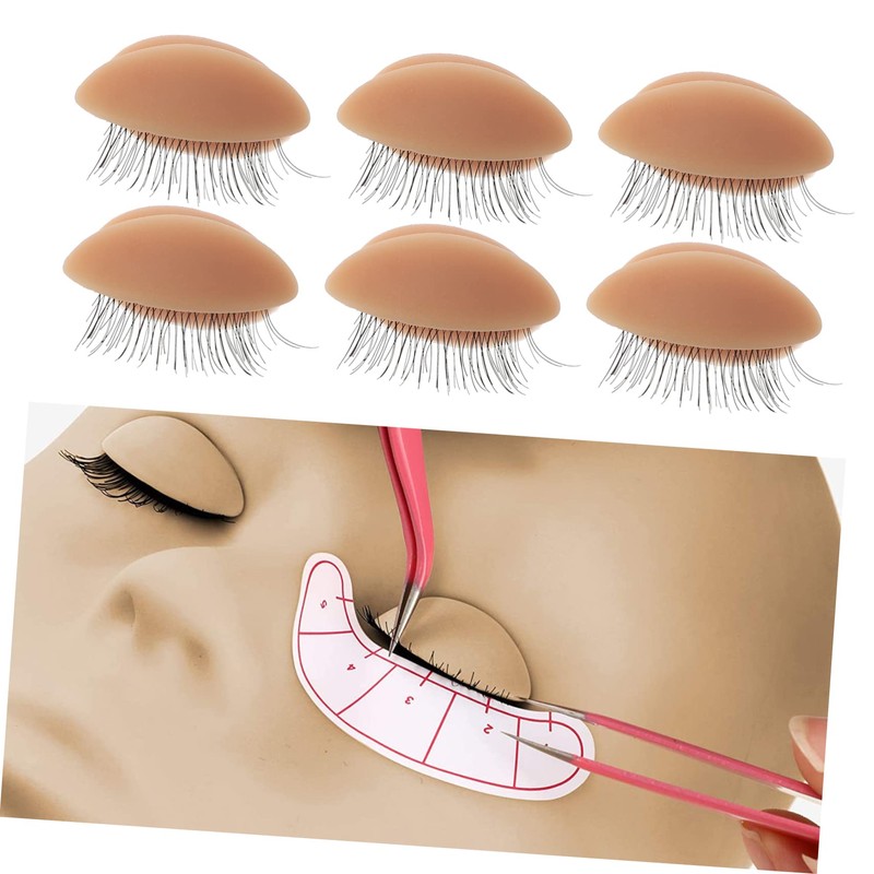 MERRYHAPY Eyelash Extension Kit Lash Training Head Makeup Practice Accessory