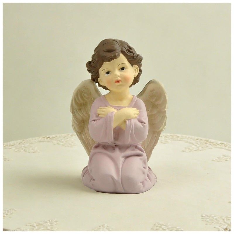 Praying Angel Figurine, 3.74 Inch Resin Guardian Angel Home Decor