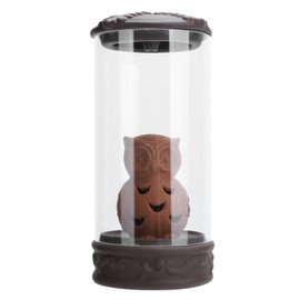 Delicate Incense Burner with LED Colorful Light Hand Made Craft Decor for Home Office Yoga(Owl Styling )