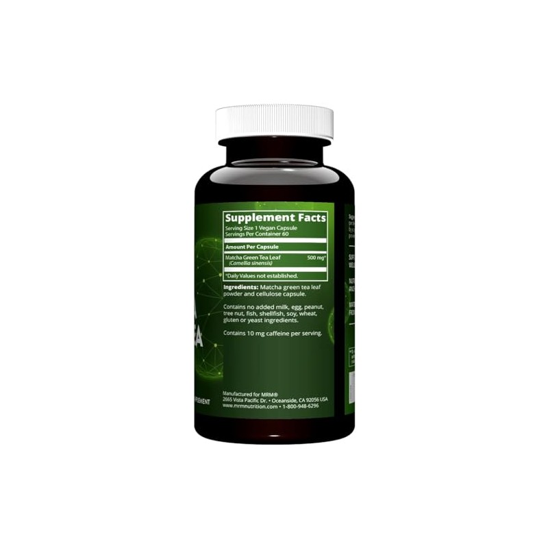 MRM Matcha Green Tea Capsules - Antioxidants for Daily Energy