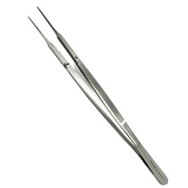 Gerald Tissue Forceps 7" Super Fine Serrated Tips with Guide Pin - German Stainless Steel