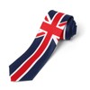 M.H.A.style 9089 Men's Necktie, Union Jack, Patterned Necktie, Casual, a.