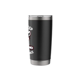 Opossum and Chainsaw Kawaii Keep Your Distance Stainless Steel Insulated Tumbler
