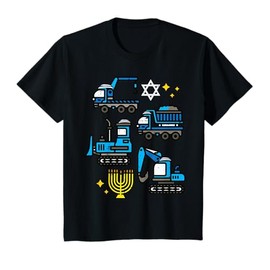 Kids Hanukkah Construction Trucks Chanukah Boys Kids Toddlers T-Shirt