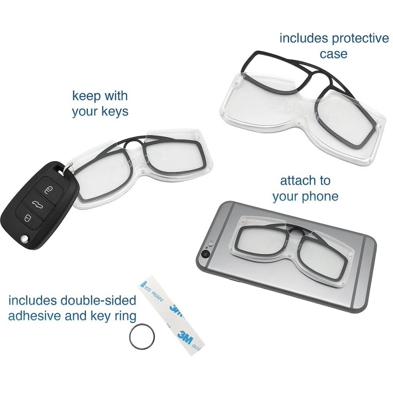 So-Mine Glasses on the Go +2.50 Mobile Reading Glasses W/