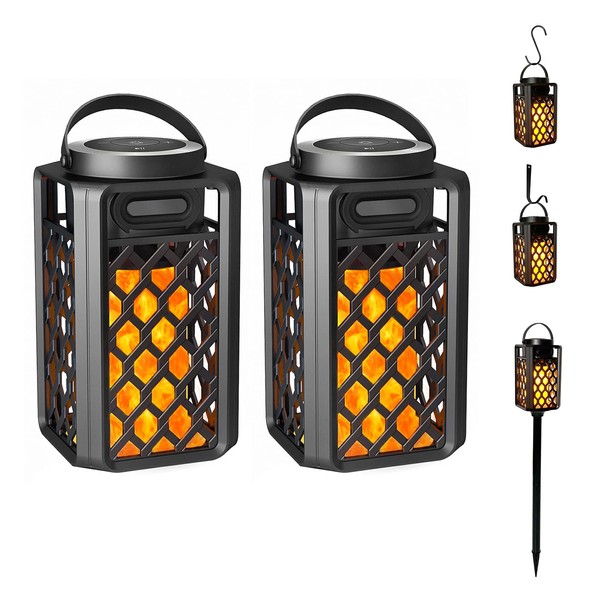 Portable Bluetooth Speakers, Led Flame Torch Atmosphere Wireless Outdoor Speakers