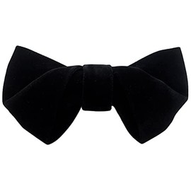 Bowties.jp bd525 Black Velour Deformable Bow Tie Bowtie Easy Fit Type, Black