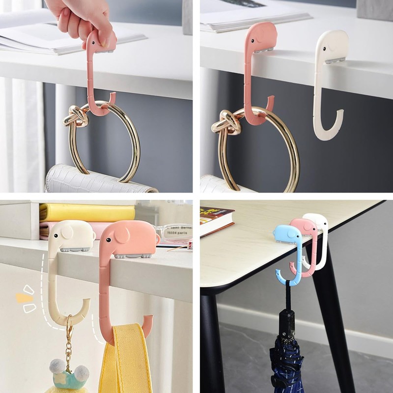 Getrays 3 Pcs Elephant Bag Hanger, Cute Purse Hook for