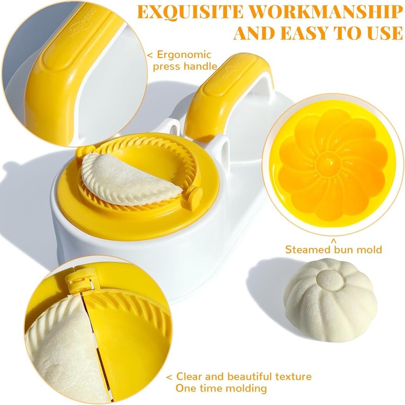 3 in 1 Dumpling Maker Machine, Dough Presser Dumpling Press