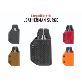 Leatherman Clip & Carry Kydex Multitool Sheath fits Leatherman Surge - USA Made - Diamond Plate