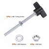 sourcing map 8pcs Tee Wing Knobs M6 x 80mm Metric