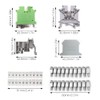 DAJASD DIN Rail Terminal Blocks, 20 Pieces Rail Connection Blocks
