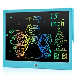 cimetech Kids LCD Writing Tablet, 15 Inch Colorful Doodle Board Drawing Pad, Toddler Educational Toys for 3 4 5 6 7 8-12 Years Old Boys Girls Drawing Tablets Kids Birthday Chirstmas Gifts (Blue)