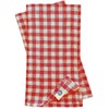 Linen & Cotton Gingham Tablecloth Estella - 100% Linen, White