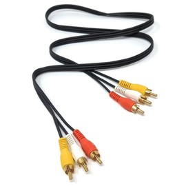 DRUT 1m 3 RCA to 3 RCA Phono Male Plug Triple Jack Cable AV Audio Video Composite Lead (3.3ft)