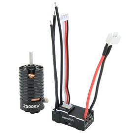 1410 Brushless Motor 18A Black ESC RC Replacement Accessory Spare Part(Black 2500KV )