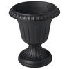 PL20BK Classic Traditional Plastic Urn Planter Indoor/Outdoor, 10" x 12",