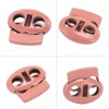 30Pcs Metal Cord Locks Double Hole Zinc Alloy Durable Light