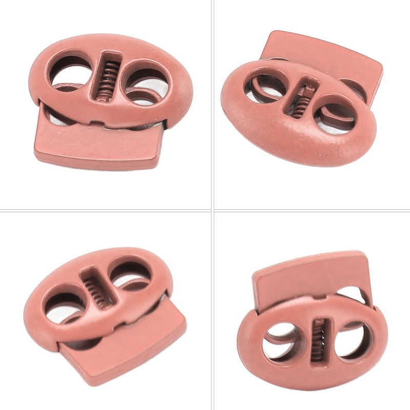 30Pcs Metal Cord Locks Double Hole Zinc Alloy Durable Light