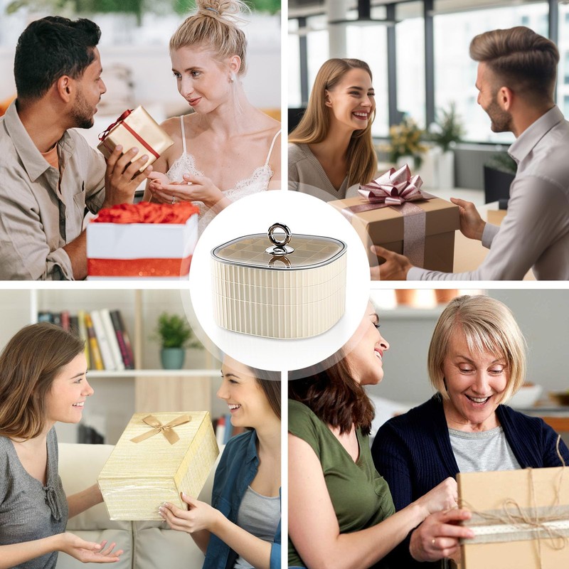 Sunkaioo Earring Organizer,Stackable 3-Layers Clear Jewelry Box with Lid,Stud Earring