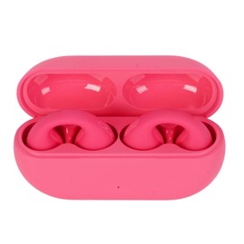 Open Ear Clip Bluetooth Headphones, Wireless Sport Earbuds with ENC Noise Cancellation, IPX7 Waterproof for Running Cycling Gym Work Fitness Activities (Red)