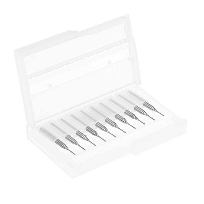 sourcing map 10Pcs 0.8mm Carbide End Mill Engraving Milling Cutter