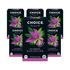 CHOICE Darjeeling, Organic Black Tea, Radiant and Vibrant, Hand Selected, 6 x 20 Tea Bags (120 Bags Total)