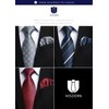HISDERN T3-02 Brand Necktie, Handkerchief, Set of 3, Width: 3.3