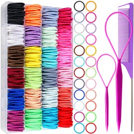 YGDZ 312PCS Elastic Hair Tie 24 Colors Small Ponytail Holder, 2cm Hair Bands for Girls, Hair Accessories for Toddlers Baby Kids, for Christmas Gift