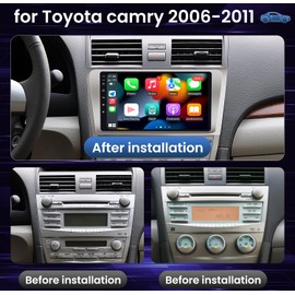 Car Radio for Toyota Camry 2007-2011: 2+64G Upgrade 9" 1280x800 IPS Touchscreen Stereo, Android 12 Head Unit Support Wireless Carplay & Android Auto, 5GWiFi GPS FM BT SWC 1080P Backup Camera