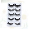 Mikinona 5pair Thick Faux Eyelashes for Women Lightweight Reusable Dramatic