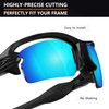 Alphax Ice Blue Polarized Replacement Lenses for Oakley Flak 2.0