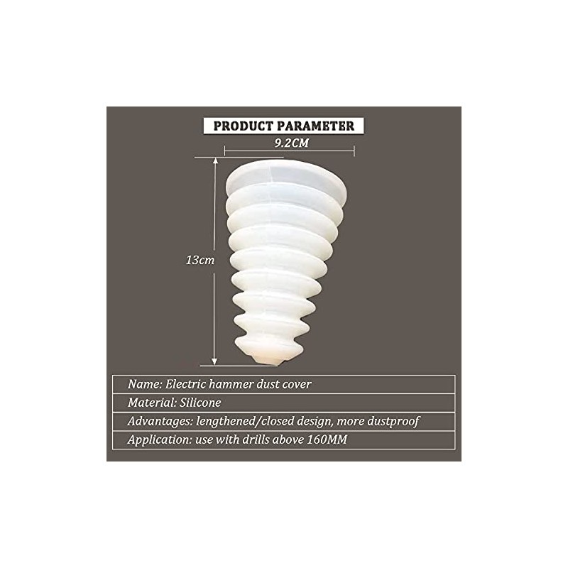 2 Pcs 9.2x13 cm Silica Gel Scalable Drill Dust Cover
