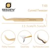 SEEDEW Tweezer Eyelash Extensions 1 PCS Stainless Steel Curved Pointy