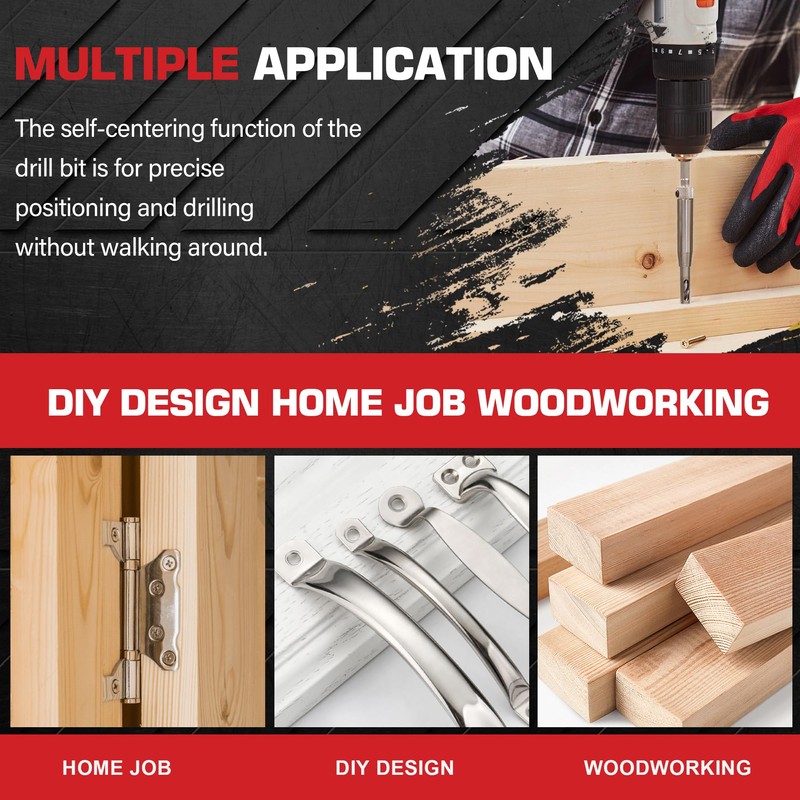 AIMLENTOOL 17pcs VIX Bits Self Centering Drill Bit Set, 1/4"