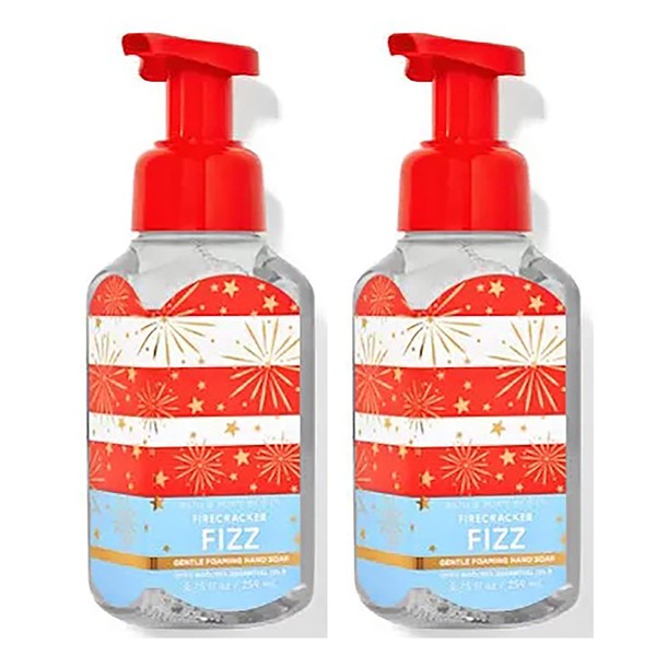 Bath and Body Works Gentle Foaming Hand Soap 8.75 Ounce 2-Pack (Firecracker Fizz)