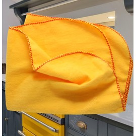 JMS Bridge Yellow Dusters 100% Cotton, Pack of 16, Cleaning Cloths 25 x 27 cm – Premium Quality, Washable & Reusable Multi-Purpose Cloths for Kitchen, Dusting & Heavy-Duty Polishing