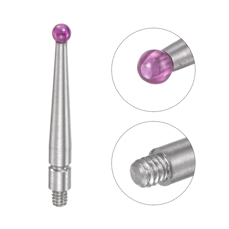 sourcing map Contact Point for Dial Gauge 2 Diameter Ball