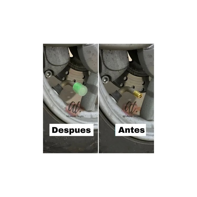 Tapon Luminoso Para Valvula De Llanta Fluorescente 8pz
