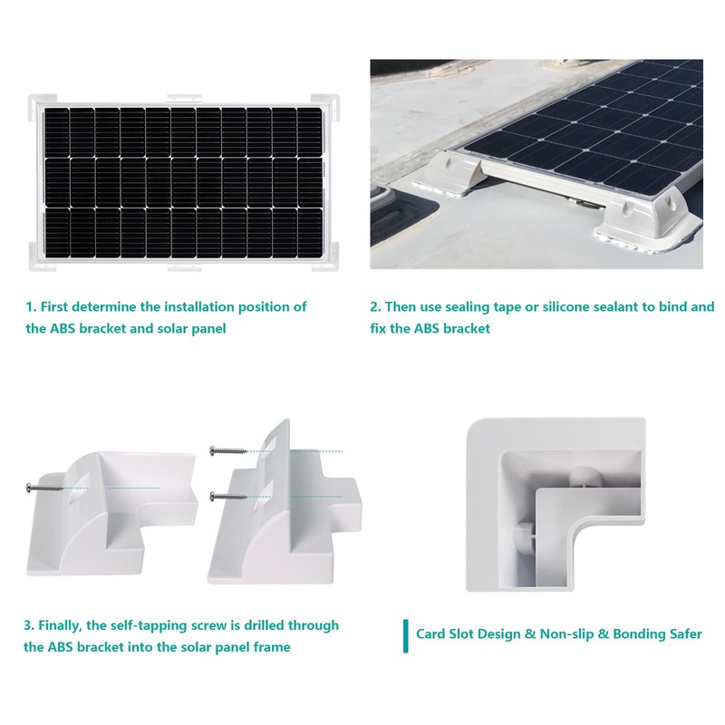 Solar Panel Mounting Brackets Kit, 7PCS RV Roof Mounts, No