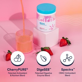 Cira Glow-Getter Reds Superfood Powder - Antioxidants & Polyphenols for Increased Energy & Gut Health - 30 Servings, Aloha Punch