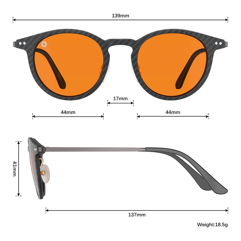 ANYLUV Blue Light Glasses Men, Stylish Square Carbon Fiber Eyewear,