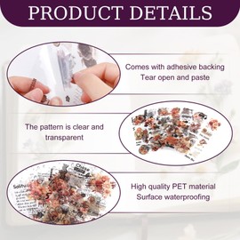 BRITIVIVE Scrapbook Stickers 24 Sheets Bullet Journal Stickers 4 Vintage Themes with Flowers for DIY Scrapbook Bullet Journal Accessories Journaling Accessories etc. Scrapbook Set